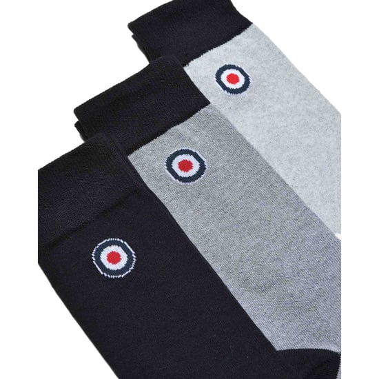 Lambretta Mens Paisley Socks (Pack of 3) (Black/Charcoal/Grey) - Image 3