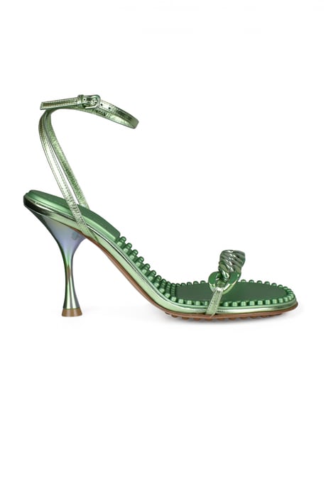 Bottega Veneta Dot Sandalen Groen - Image 1