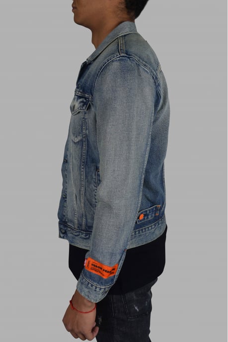 Heron Preston Denim jack Blauw - Image 4