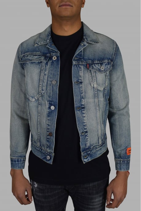 Heron Preston Denim jack Blauw - Image 2