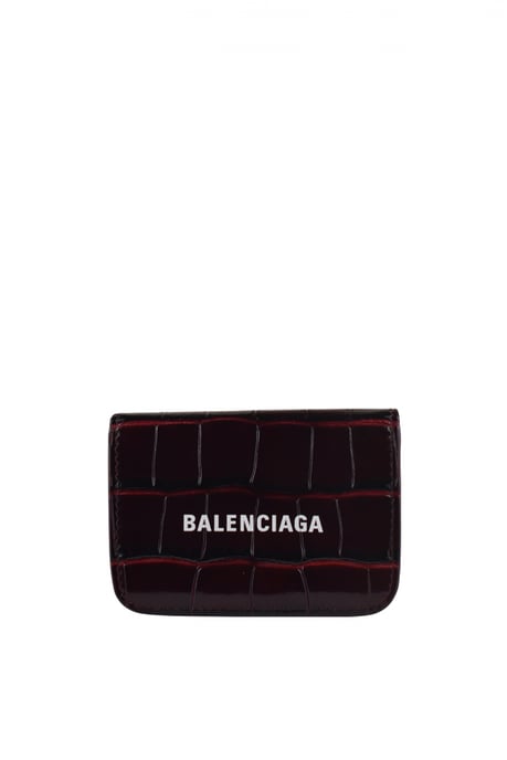 Balenciaga Portemonnee Cash Mini Burgundy - Image 1