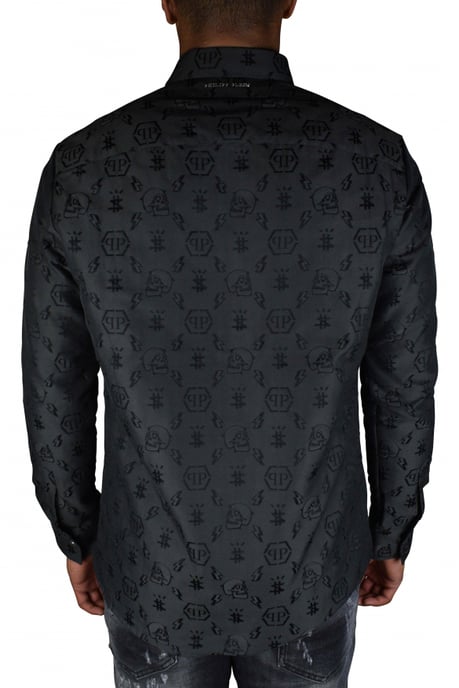 Philipp Plein LS Monogram overhemd Zwart - Image 3