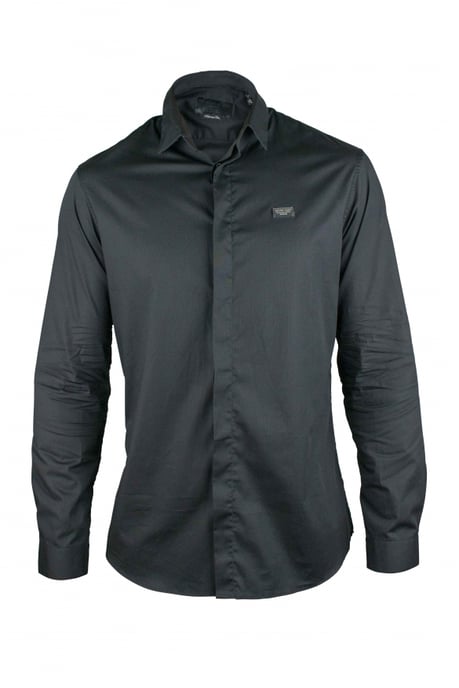 Philipp Plein Diamond Cut LS Iconisch overhemd Zwart - Image 1