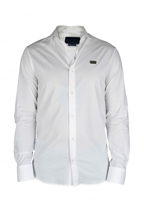 Philipp Plein Diamond Cut LS Iconisch overhemd Wit - Image 1