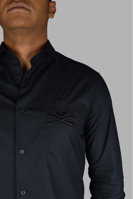 Philipp Plein Diamond Cut LS Skull-overhemd zwart - Image 3
