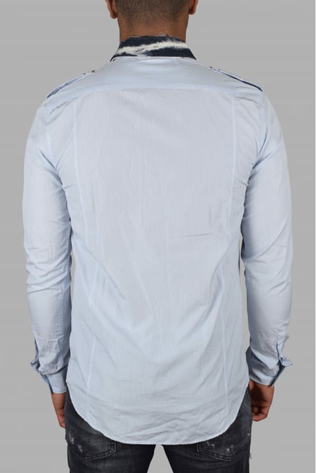Balmain Overhemd met denimkraag Blauw - Image 3