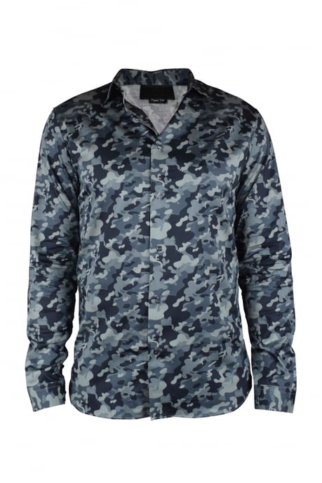 Philipp Plein LS Kamouflageskjorta Grå - Image 1