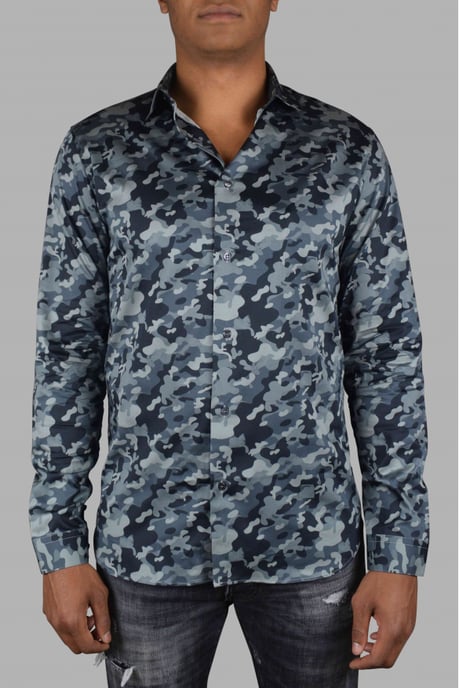 Philipp Plein LS Kamouflageskjorta Grå - Image 2