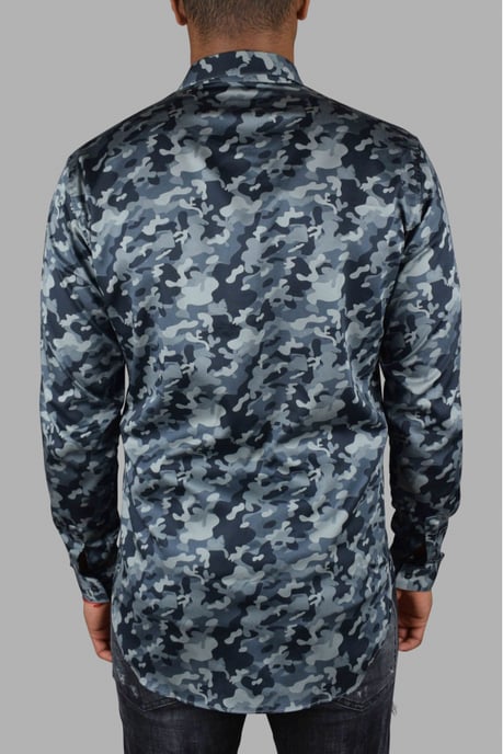 Philipp Plein LS Kamouflageskjorta Grå - Image 3
