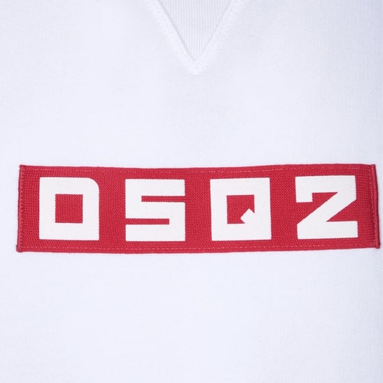 Dsquared2 Small Block Logo White Sweatshirt - Image 3