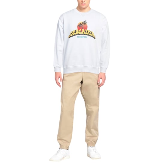 Dsquared2 Jamaica Design wit sweatshirt - Image 3
