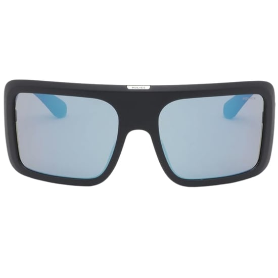 Police Full Rim Square Frame Matte Black Sunglasses - Image 1