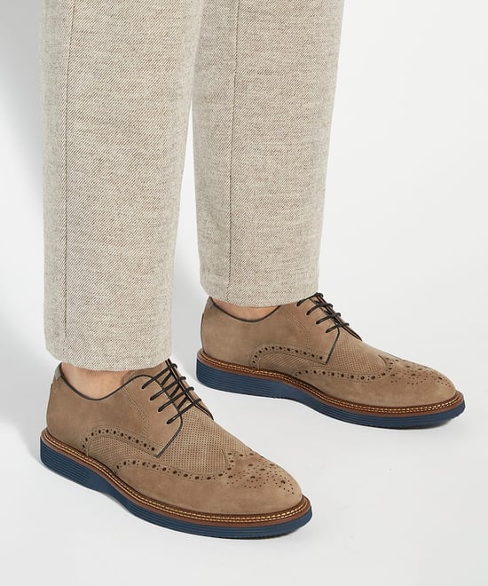 Dune Mens Benidictus - Nubuck Lace-Up Brogues - Image 3