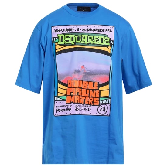 Dsquared2 Double Pipeline Masters Design Skater Fit blå T-shirt - Image 1