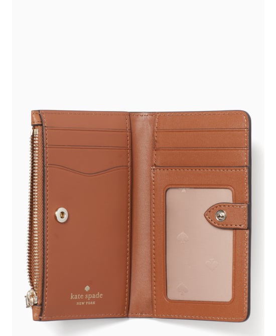 Leila Pebbled Leather Small Slim Bifold Wallet - Image 2