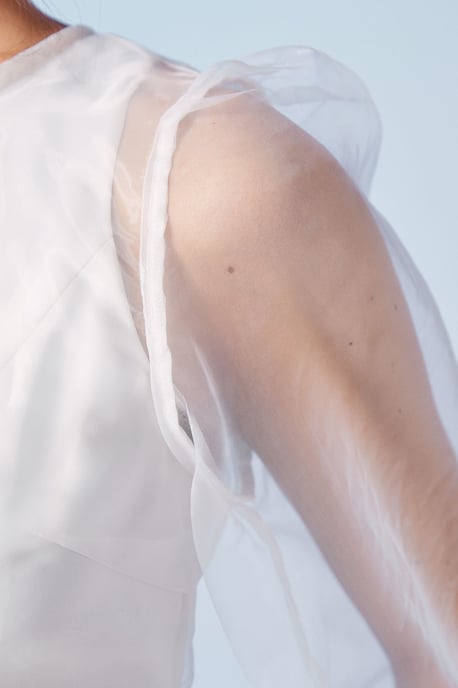 Blouson Sleeve Organza Bridal Top - Image 5
