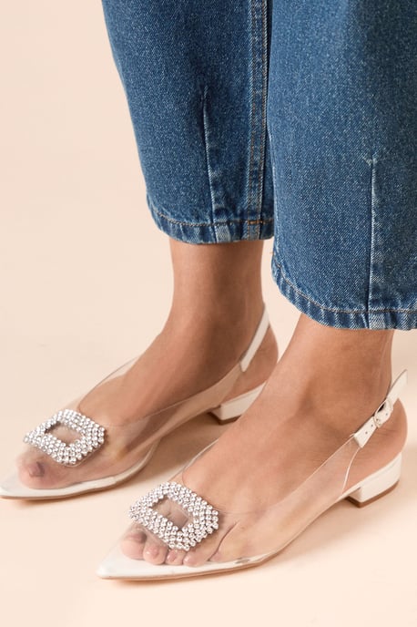 Bess Slingback With Brooch Detail Slingback Flats - Image 3