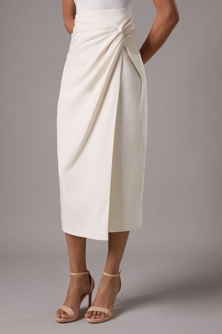 Knot Front Wrap Skirt - Image 1