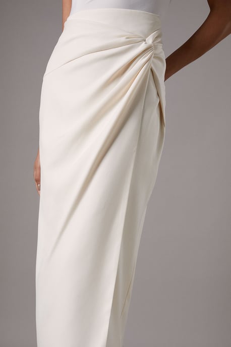 Knot Front Wrap Skirt - Image 4