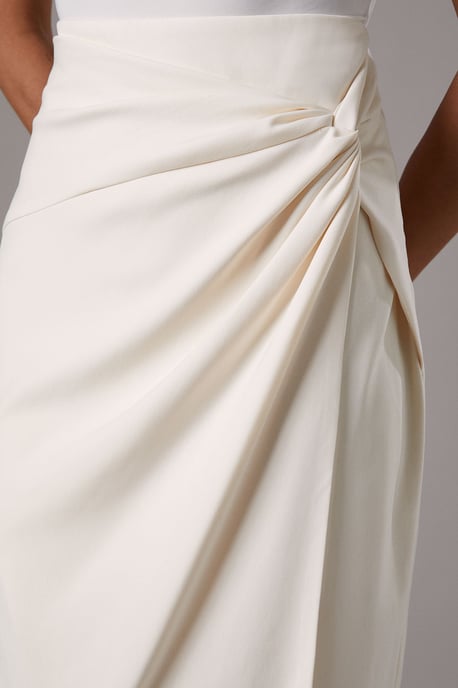 Knot Front Wrap Skirt - Image 5