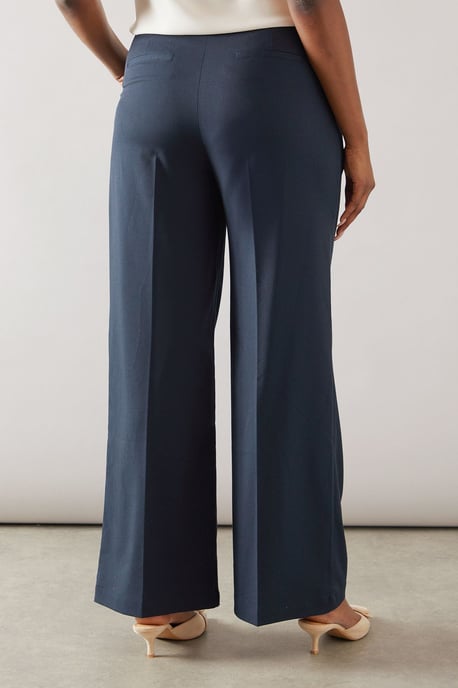 Wide Leg Pleat Detail Trouser - Image 3