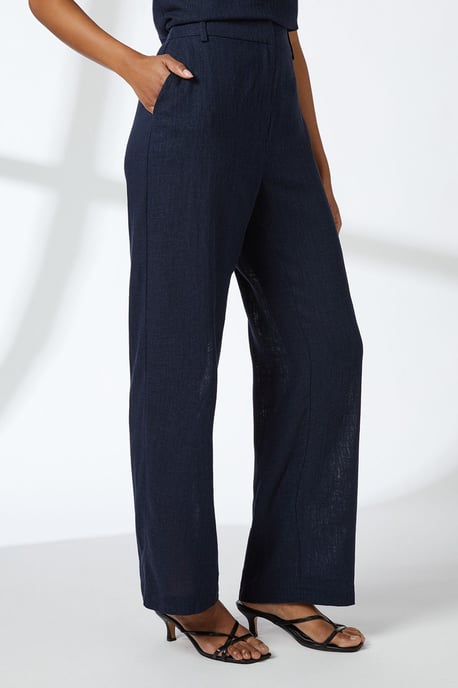 Linen Blend Straight Trouser - Image 2