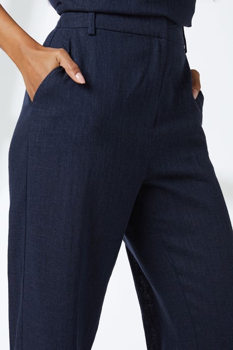 Linen Blend Straight Trouser - Image 5