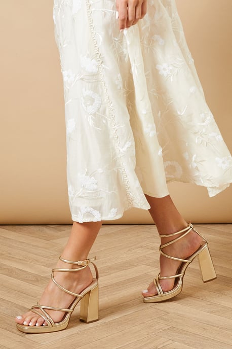 Evristine Faux Leather Strappy Platform Block Heel Sandals - Image 3