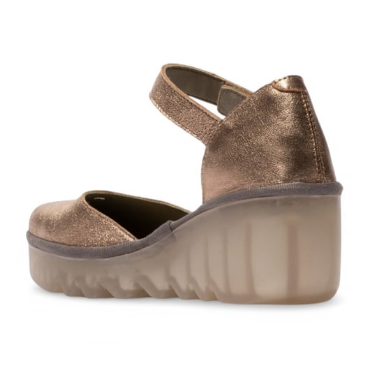 Fly London Dames Sahara Gold BISO305FLY Wedges Sandalen Espadrille Stap Hakken - Image 3