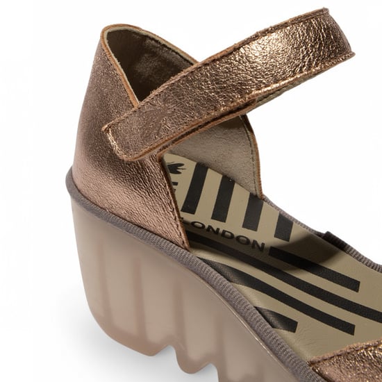 Fly London Dames Sahara Gold BISO305FLY Wedges Sandalen Espadrille Stap Hakken - Image 4