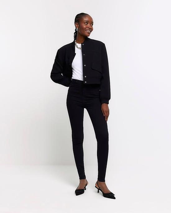 River Island Womens Skinny Jeans Black High Waisted - Image 4