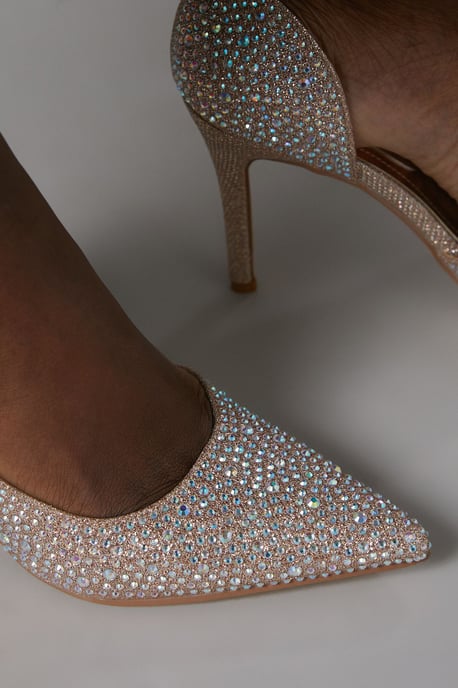 Soltha Diamante Stiletto Heeled Court Shoes - Image 4