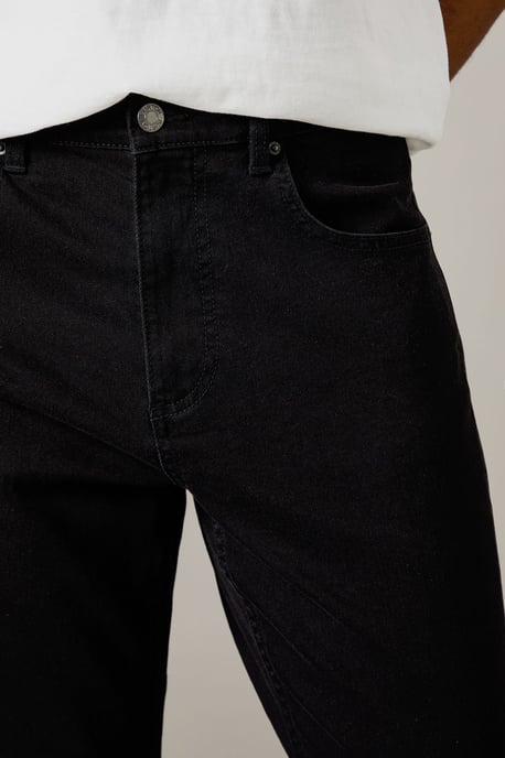 Black Stretch Slim Fit Jeans - Image 3
