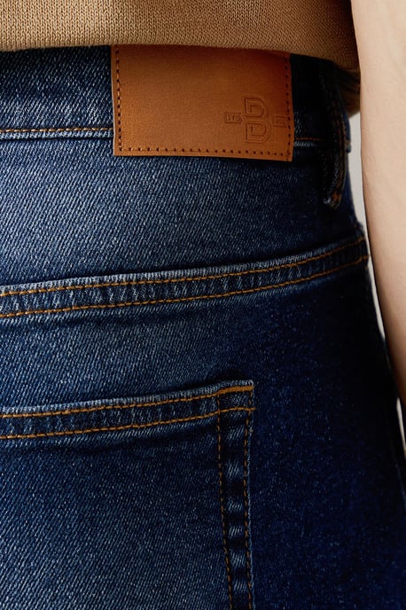 Dark Wash Stretch Straight Fit Jeans - Image 3