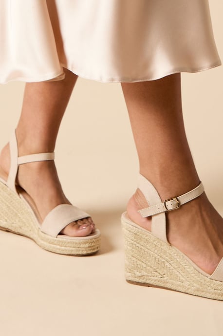 Cybele Faux Leather High Espadrille Wedge Sandals - Image 4