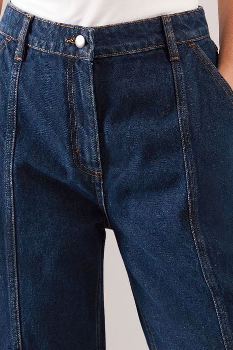 Petite Seam Detail Wide Leg Jean - Image 5
