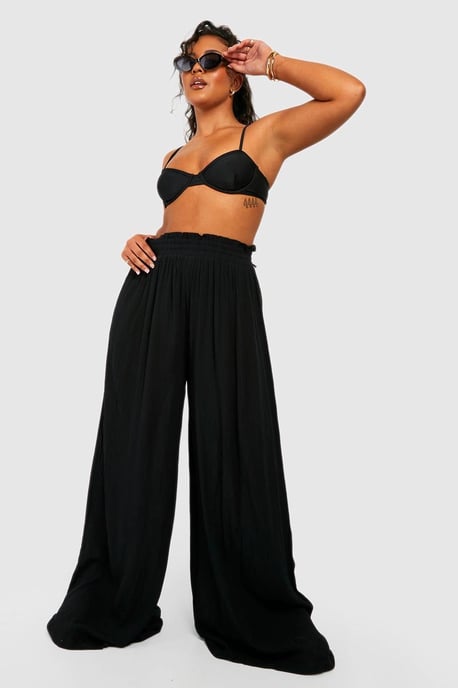 Plus Cheesecloth Beach Trousers - Image 1