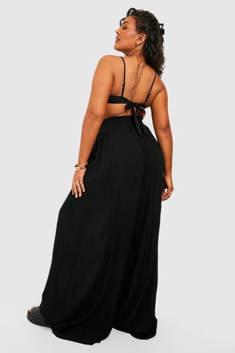 Plus Cheesecloth Beach Trousers - Image 2