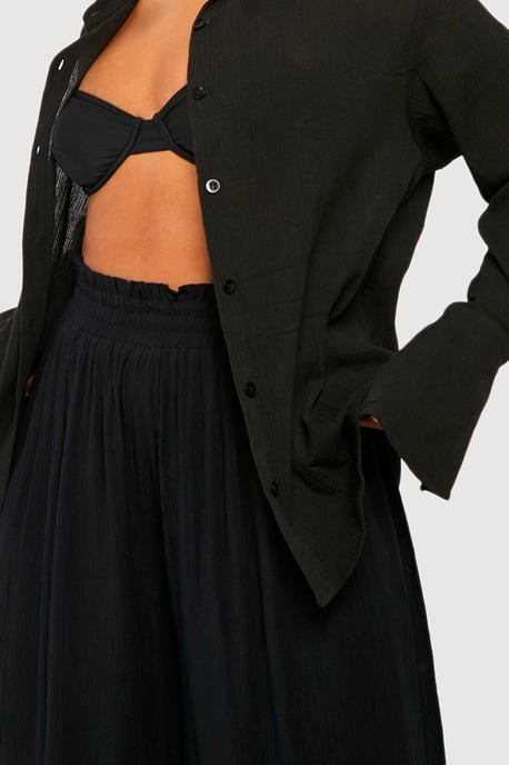 Plus Cheesecloth Beach Trousers - Image 4