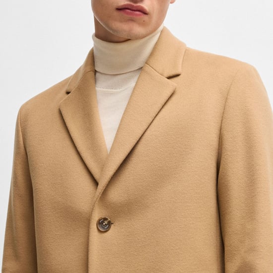Men's Boss H-Hyde Formal Coat in Beige - Image 3