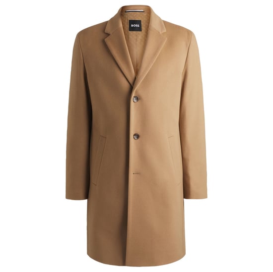 Men's Boss H-Hyde Formal Coat in Beige - Image 4