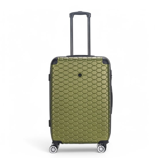 Expandable Green Hard Shell ABS 8 Wheel Luggage Travel Cabin Holiday Bags Suitcase - Image 6