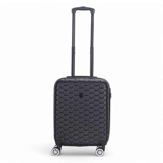 Uitbreidbare zwarte harde ABS-koffer met 8 wielen, reiskoffer, handbagage en vakantiekoffer - Image 5