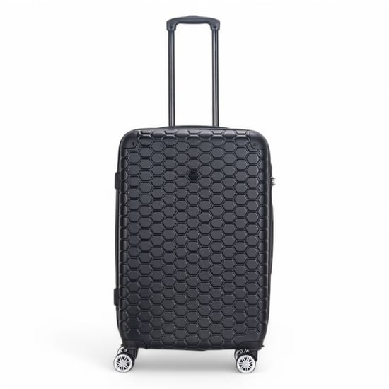 Uitbreidbare zwarte harde ABS-koffer met 8 wielen, reiskoffer, handbagage en vakantiekoffer - Image 6