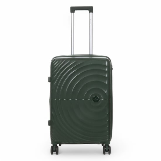 Expandable Dark Green Hard Shell 8 Wheels Luggage Cabin Suitcase - Image 6