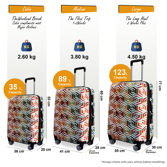 Expanderbart hårt skal Ombre Färgglad 8-hjuls resväska Print Bagage - Image 2