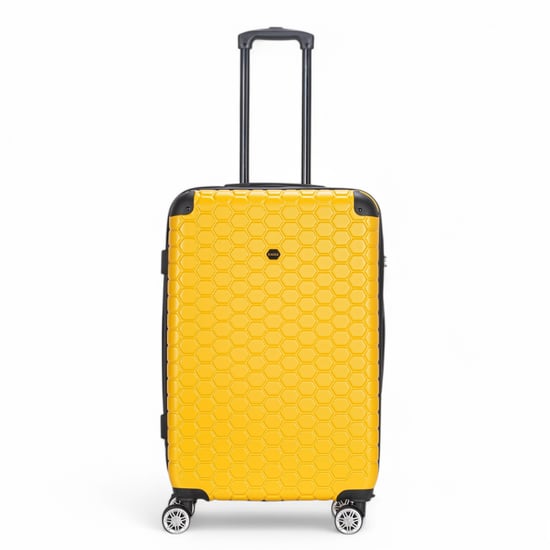 Expandable Yellow Hard Shell ABS 8 Wheel Luggage Travel Cabin Holiday Bags Suitcase - Image 6