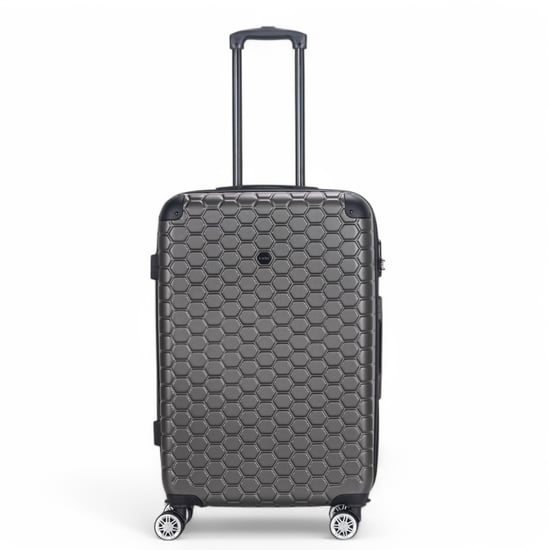 Uitbreidbare houtskoolzwarte harde ABS-koffer met 8 wielen, reiskoffer, handbagage en vakantiekoffer - Image 5