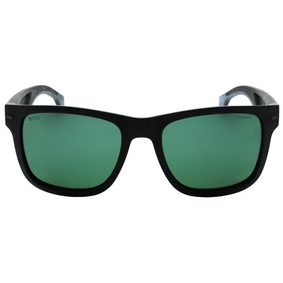 Hugo Boss Green Polarized HC OL Lens Matte Black Sunglasses - Image 1
