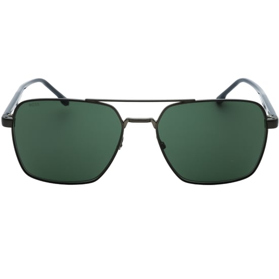 Hugo Boss Green Lens Matte Ruthenium Black Sunglasses - Image 1
